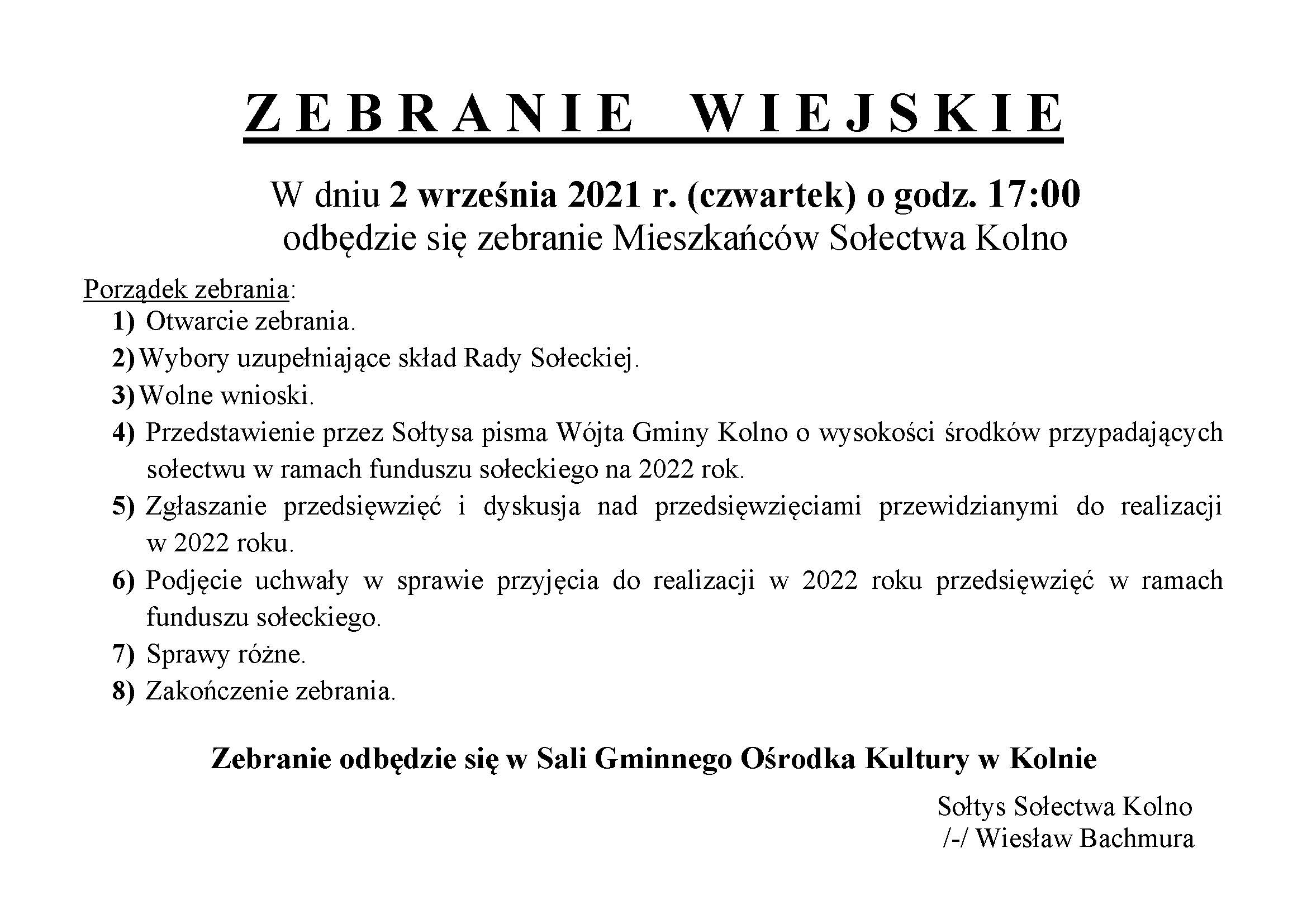 Kolno Zebranie wiejskie2022 1