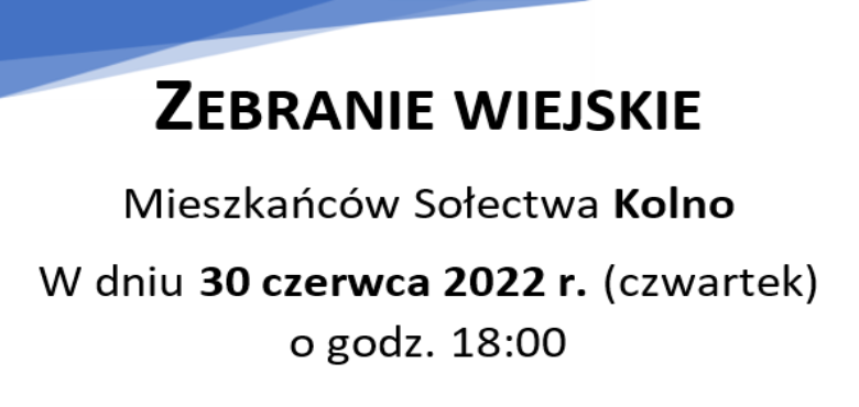 ogłoszenie o zebraniu wiejskim