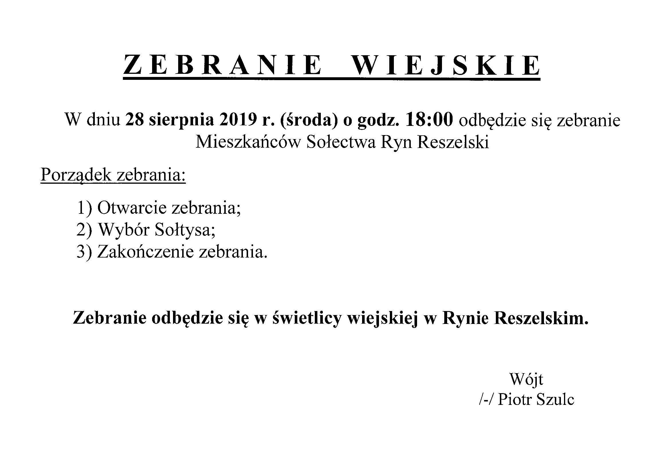 Zebranie wiejskie